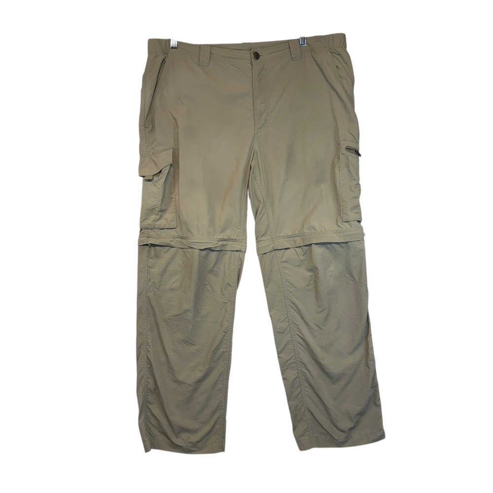 Columbia Men's Convertible Hiking Pants Zip Off Khaki‎ Size 40W 30L